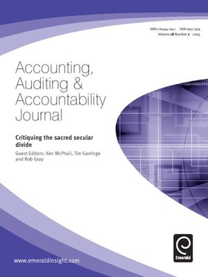 cover image of Accounting, Auditing & Accountability Journal, Volume 18, Issue 2